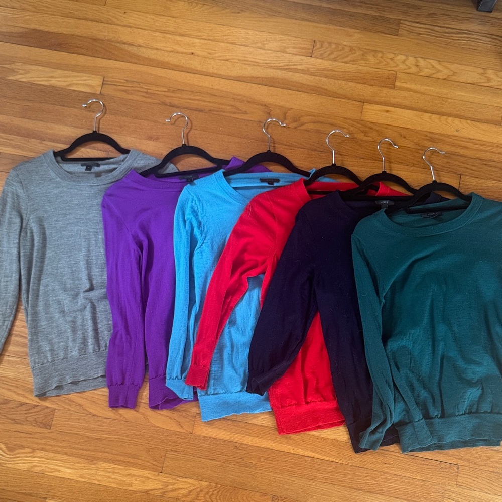 J Crew Colorful Crewneck Sweater Set